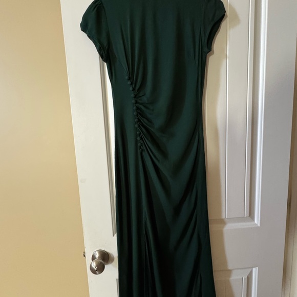 Reformation Forest Green Midi Dress Size 2 - Picture 2 of 7